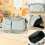 Personalized Cartoon Animals Multi-Compartment Travel Bag with Name and Shoulder Strap Travel Essentials Birthday Gift for Kids