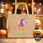 Personalised Cartoon Long Tailed Marsupilami Jute Tote Bag with Name Trick or Treat Activity Halloween Gift for Boys Girls | Callie × Marsupilami®