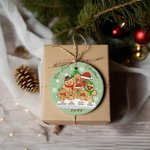 Personalized 1-8 Gingerbread Men Ceramic Ornament with Names Christmas Tree Home Decor Christmas Gift for Kids Family