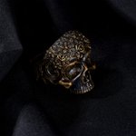 Personlig Gothic Rose Skull Ring med invändig gravering Biker smycken Födelsedag Jubileum Present för män Gothic älskare Motorcykel älskare