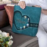 Sac Fourre-tout Imperméable Personnalisé avec 1-12 Noms Fleurs et Titre Cadeau Anniversaire Fête des Mères pour Femme Maman Grand-mère