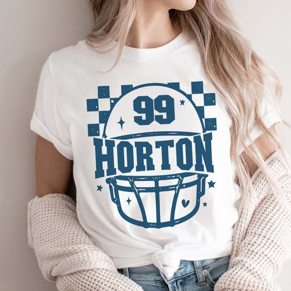 Casque de football à carreaux personnalisé T-shirt Sweatshirt Hoodie avec nom et numéro à porter quotidiennement le jour du match Cadeau de Noël pour les joueurs de football Lovers