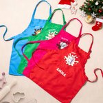 Personalised Cute Animal Fantasy Unicorn Adjustable Kid Apron Chef Hat Set with Name Cooking Handcraft Activities Birthday Holiday Gift for Kids