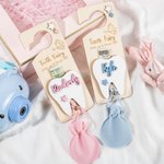 Personalized Wooden Engraving Tooth Fairy Star Name Door Hanger with Money Slot and Velvet Pouch Encourage Birthday Gift for Kids