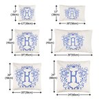 Henkilökohtainen Ranskan Country Style Victorian Crest Monogram Throw Pillow Cover Home Decor Häät vuosipäivä lahja Newlyweds Family