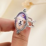 Anello personalizzato con foto di animali domestici Gioielli da indossare quotidianamente Regalo di Natale per gli amanti degli animali domestici