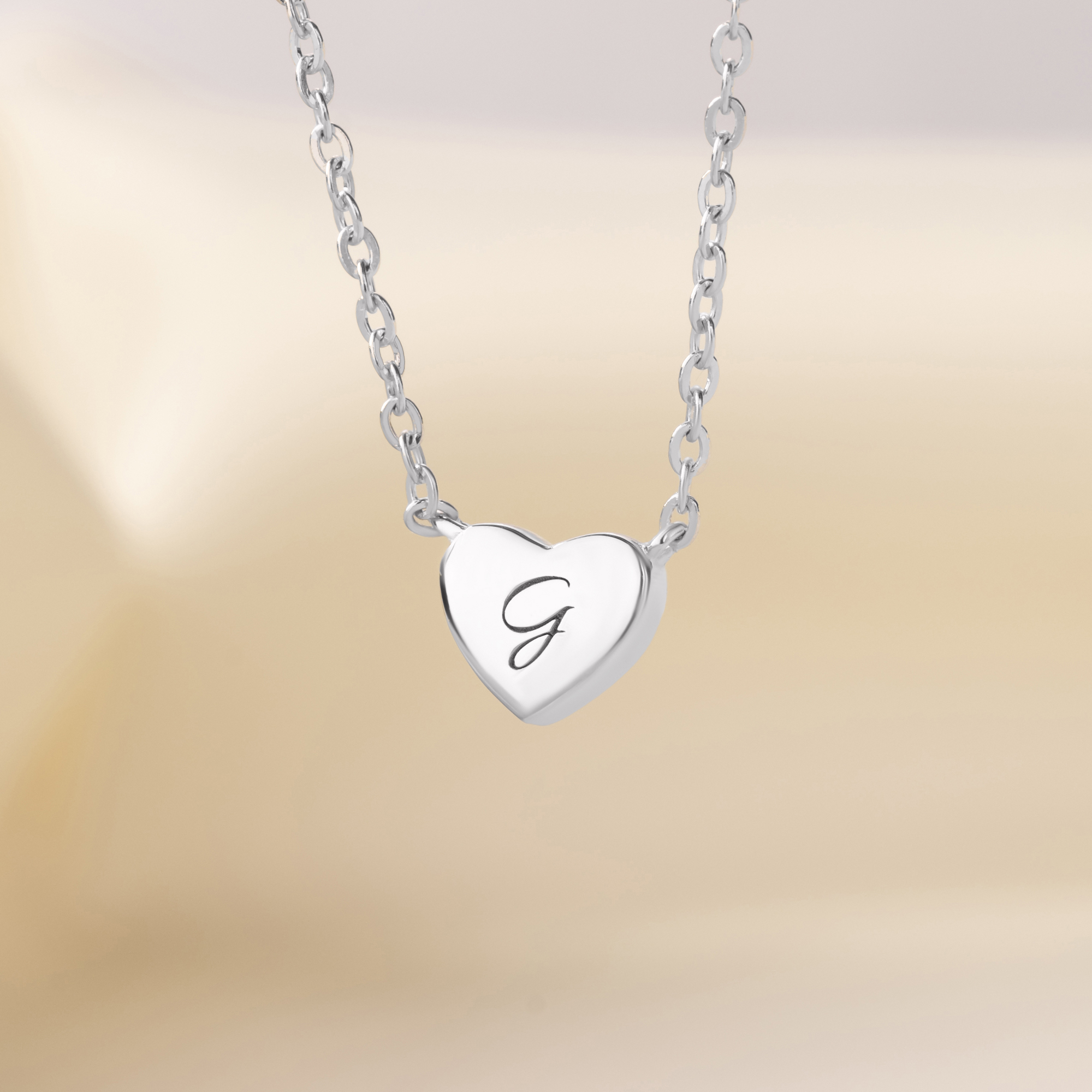 Collier Lettre Personnalisé en Argent Cadeau d'Anniversaire Saint-Valentin pour Femme