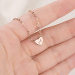 Collier Lettre Personnalisé en Argent Cadeau d'Anniversaire Saint-Valentin pour Femme