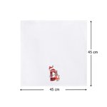 Personalisierte Karierte Initiale Serviette mit Weihnachtsmann und Namen Wiederverwendbare Tischdeko Weihnachtsgeschenk für Familie Freunde