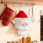 Personalizzato sorridente confuso arrabbiato Babbo Natale quadrato carta appeso Tissue Cover cucina bagno festa decorazione divertente regalo di Natale per la famiglia amico