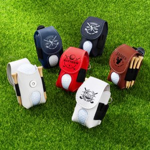Poche de Golf en Cuir PU Multicolore Personnalisée avec Design Initiales Nom Porte-Tees Portable Accessoire de Sport Cadeau pour Amateur de Golf