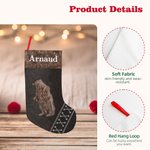 Gepersonaliseerde Western Cowboy Boerderij Pluche Kerstkousen met Naam en Rode Hanglus Festival Decoratie Kerstcadeau voor Familie Vrienden