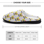 Personalized Long-Tailed Leopard Marsupilami 100% Cotton Slippers with Name Christmas Birthday Gift for Kids Women Men | Callie × Marsupilami®
