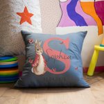 Gepersonaliseerd Multicolor Peter Konijn Werpkussenhoes met Naam Decoratie Baby Shower Verjaardagscadeau voor Baby Kid