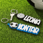 Personalised Acrylic Baseball Softball Soccer Sports Keychain Bag Tag with Name Game Day Birthday Gift for Sports Lovers