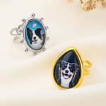 Anello personalizzato con foto di animali domestici Gioielli da indossare quotidianamente Regalo di Natale per gli amanti degli animali domestici