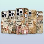 Personalized Collage Style Text Phone Case for iPhone or Samsung Daily Use Birthday Gift for Bookworms