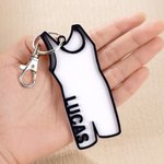 Henkilökohtainen paini Singlet Design Sport Bag Tag avaimenperä nimi Singlet Gear syntymäpäivä turnaus kausi lahja painija valmentajaa varten