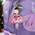 Personalisierte Multicolor Ballett Mädchen hölzerne Acryl Ornament mit Namen und freiem Goldfaden Jahrestag Geburtstag Geschenk für Ballett-Liebhaber