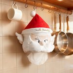 Personalizzato sorridente confuso arrabbiato Babbo Natale quadrato carta appeso Tissue Cover cucina bagno festa decorazione divertente regalo di Natale per la famiglia amico