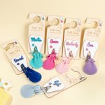 Personalized Wooden Engraving Tooth Fairy Star Name Door Hanger with Money Slot and Velvet Pouch Encourage Birthday Gift for Kids