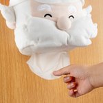 Personalizzato sorridente confuso arrabbiato Babbo Natale quadrato carta appeso Tissue Cover cucina bagno festa decorazione divertente regalo di Natale per la famiglia amico