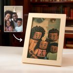 Personalizado Pixel Block-Style Retrato Arte Marco de fotos Decoración del hogar Cumpleaños Aniversario Regalo para la familia
