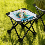 Personalized Cartoon Fish Folding Fishing Stool with Name Outdoor Activities Camping Gift for Fishing Enthusiasts