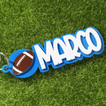 Personalised Acrylic Baseball Softball Soccer Sports Keychain Bag Tag with Name Game Day Birthday Gift for Sports Lovers