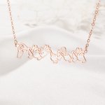 Personalised British Sign Language Necklace with Fingerspelling Name Charm Heartwarming Gift for Deaf BSL Interpreter Teacher