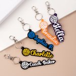 Personalized Volleyball Bag Pack Tag 3D Name Keychain Accessory Back to School Team Gift for Volleyball Player Coach