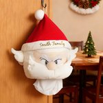 Personalizzato sorridente confuso arrabbiato Babbo Natale quadrato carta appeso Tissue Cover cucina bagno festa decorazione divertente regalo di Natale per la famiglia amico