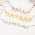 Personalised British Sign Language Necklace with Fingerspelling Name Charm Heartwarming Gift for Deaf BSL Interpreter Teacher