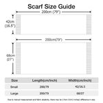 Personalised Multicolor Soft Warm Scarf with Embroidered Birth Flower and Name Fashion Accessory Winter Birthday Christmas Gift for Friends Family