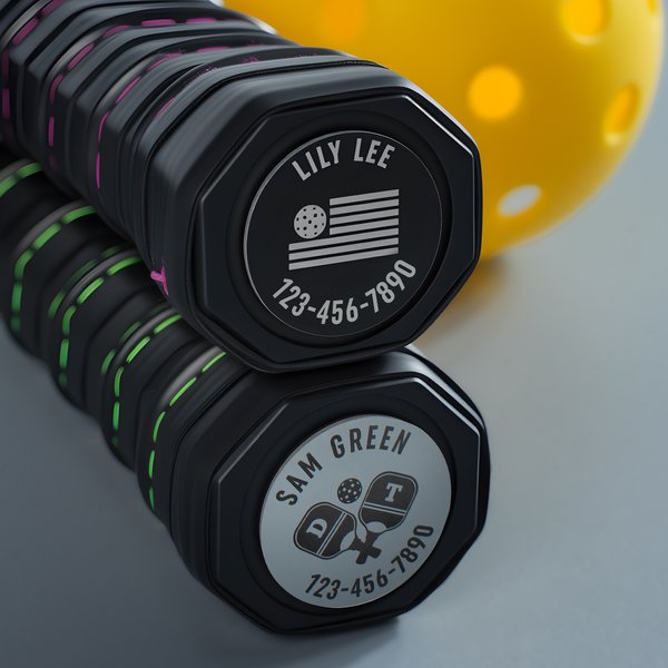 Personalized Metal Paddle Bottom Tag with Name and Number Daily Training Accessories Game Day Team Gift for Pickleball Lovers