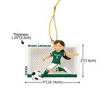 Personalisierte Cartoon-Fußball-Charakter handgefertigte 3D Ornament mit Namen Text und Nummer Weihnachten Spiel Tag Team Geschenk für Fußballspieler Liebhaber