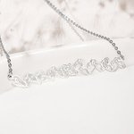 Personalised British Sign Language Necklace with Fingerspelling Name Charm Heartwarming Gift for Deaf BSL Interpreter Teacher