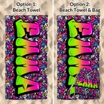 Serviette de plage surdimensionnée à séchage rapide personnalisée avec nom Cadeau d'anniversaire pour les enfants et la famille