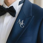 Henkilökohtaiset nimikirjaimet Lapel Pin rintaneula puku lisävaruste Häät vuosipäivä lahja sulhanen Best Manille