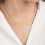 Personalised British Sign Language Necklace with Fingerspelling Name Charm Heartwarming Gift for Deaf BSL Interpreter Teacher