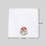 Personalisierte Cartoon Figur Wiederverwendbare Serviette mit Weihnachtsmütze Namen und Initiale Tischdeko Weihnachtsgeschenk für Familie Freunde