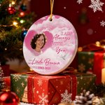 Personalized Photo Multicolour Sky Design Ceramic Ornament with Name and Year Tree Decor Memorial Sympathy Gift for Family