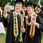 Sombrero de Graduación Personalizado Cinta Trenzada Bicolor Lei con Nombre y Año Decoración de Fiesta de Graduación Regalo de Fin de Curso para Graduados