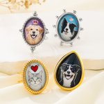 Anello personalizzato con foto di animali domestici Gioielli da indossare quotidianamente Regalo di Natale per gli amanti degli animali domestici