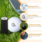 Personalized Golf Monogram Design Self-Inking Waterproof Golf Ball Stamp with Metal Storage Box Golf Accessory Birthday Sports Gift for Golfers