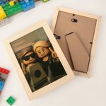 Personalizado Pixel Block-Style Retrato Arte Marco de fotos Decoración del hogar Cumpleaños Aniversario Regalo para la familia