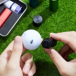 Personalized Golf Monogram Design Self-Inking Waterproof Golf Ball Stamp with Metal Storage Box Golf Accessory Birthday Sports Gift for Golfers
