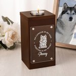 Urne commémorative en bois avec photo personnalisée avec nom Condoléances Sympathie Cadeau pour la perte d'un être cher Propriétaire d'un animal de compagnie