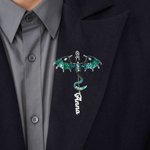 Personalized Dragon Brooch with Name Party Birthday Festival Gift for Women Men Friends Family