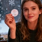 Personalized Hand-Painted Style Christmas Theme Stickers Labels with Family Name and Date Gift Decor Christmas Party Favors for Family